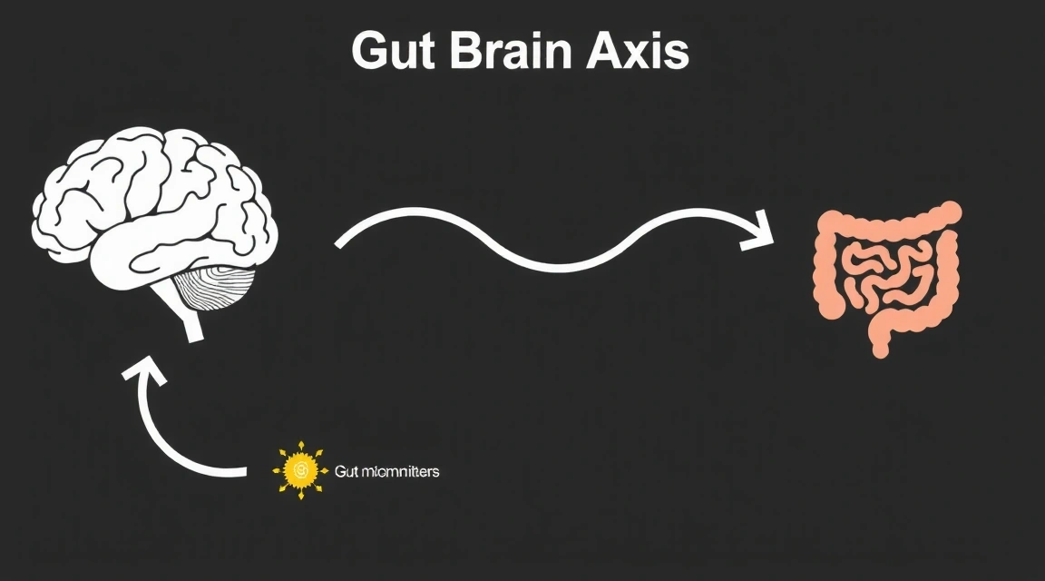 Diagrama simplificado del eje intestino-cerebro