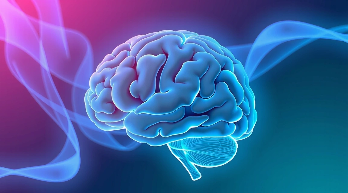 Imagen abstracta de actividad cerebral suave y fluida.